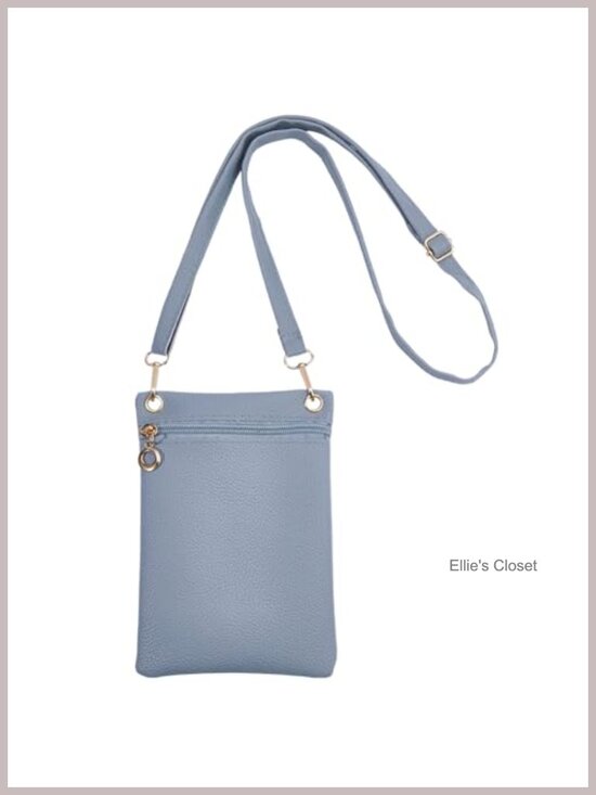 Handbags - Small PU Leather Crossbody Phone Bag with Adjustable Strap
